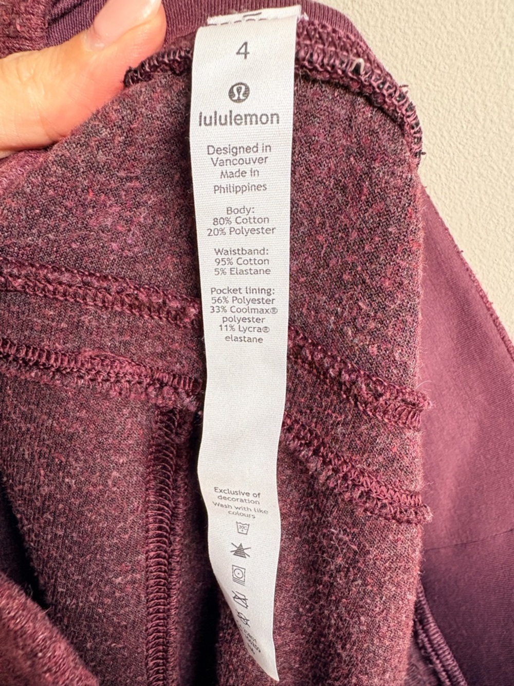 Lululemon Plum Velour Joggers Soft Lounge Athleisure Pants - Picture 5 of 6
